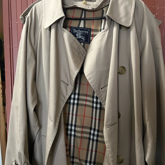 Burberry trench coat.